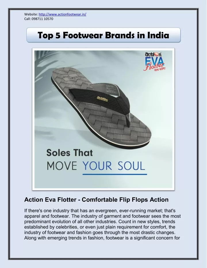 website http www actionfootwear in call 098711