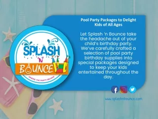 Pool Party Packages to Delight Kids of All Ages