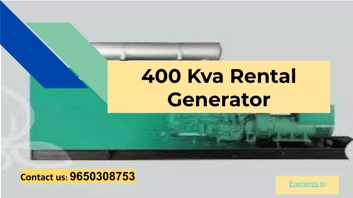 400 kva rental generator