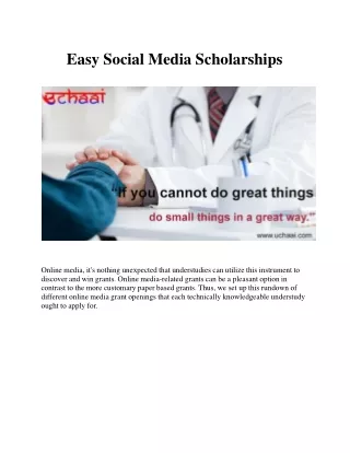 Easy Social Media Scholarships