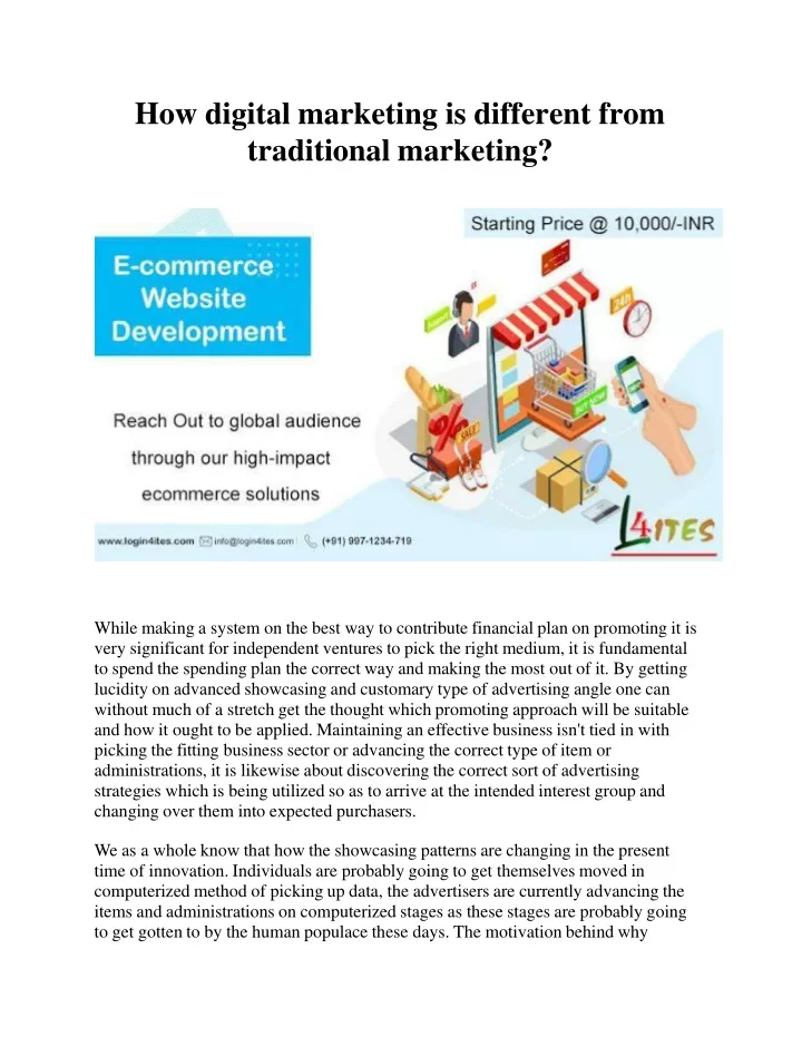 how digital marketing is different from traditional marketing