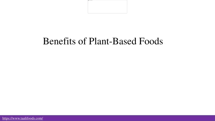 benefits of plant based foods