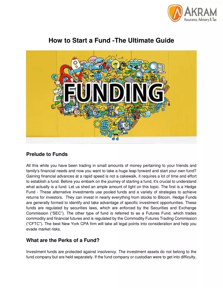 how to start a fund the ultimate guide