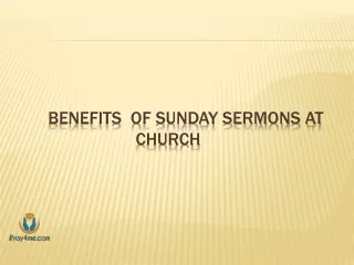 How Sermons Help in Life