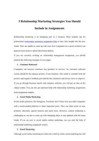 5 relationship marketing strategies you should