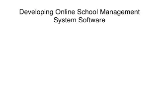 developing online school management system software