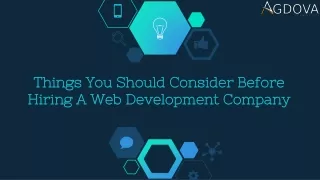 things you should consider before hiring a web development company