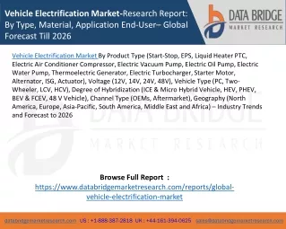 vehicle electrification market research report
