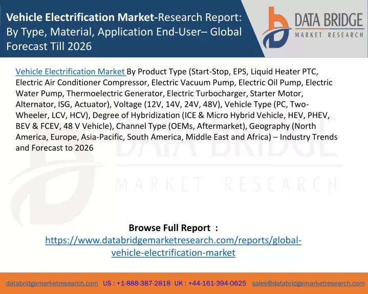 vehicle electrification market research report