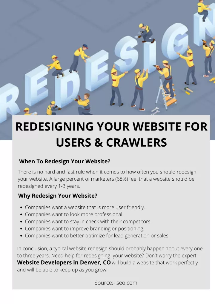 redesigning your website for users crawlers