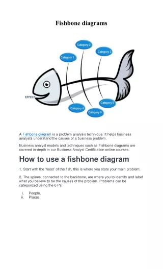 Fishbone diagrams