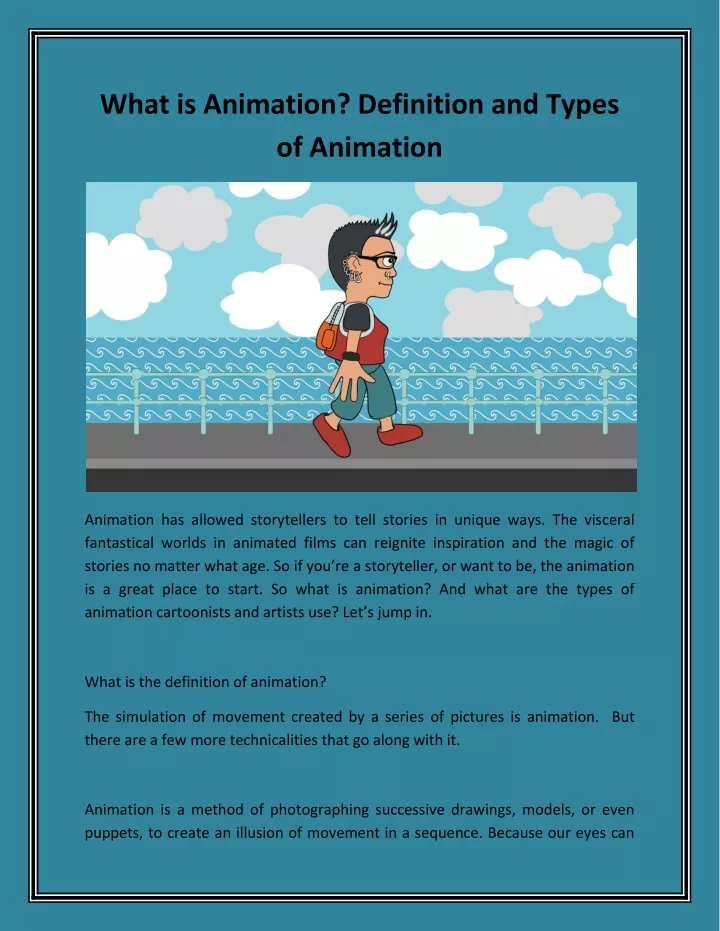what is animation definition and types