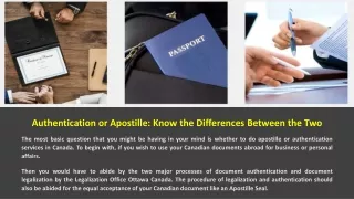 Authentication or Apostille: Know the Differences Between the Two