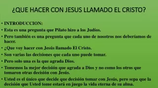 QUE HACER CON JESUS??