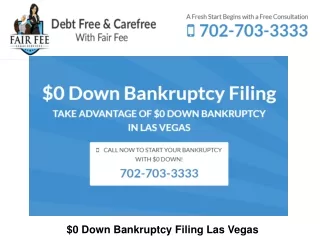 $0 Down Bankruptcy Filing Las Vegas