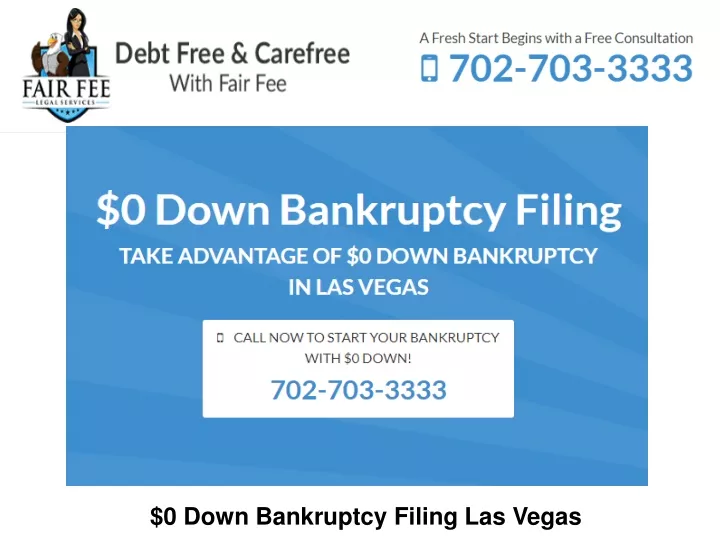 0 down bankruptcy filing las vegas