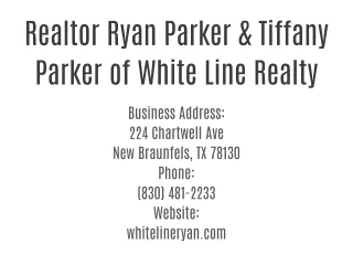 Realtor Ryan Parker & Tiffany Parker of White Line Realty