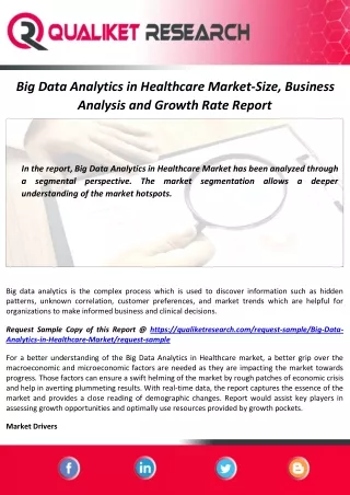 big data analytics in healthcare market size