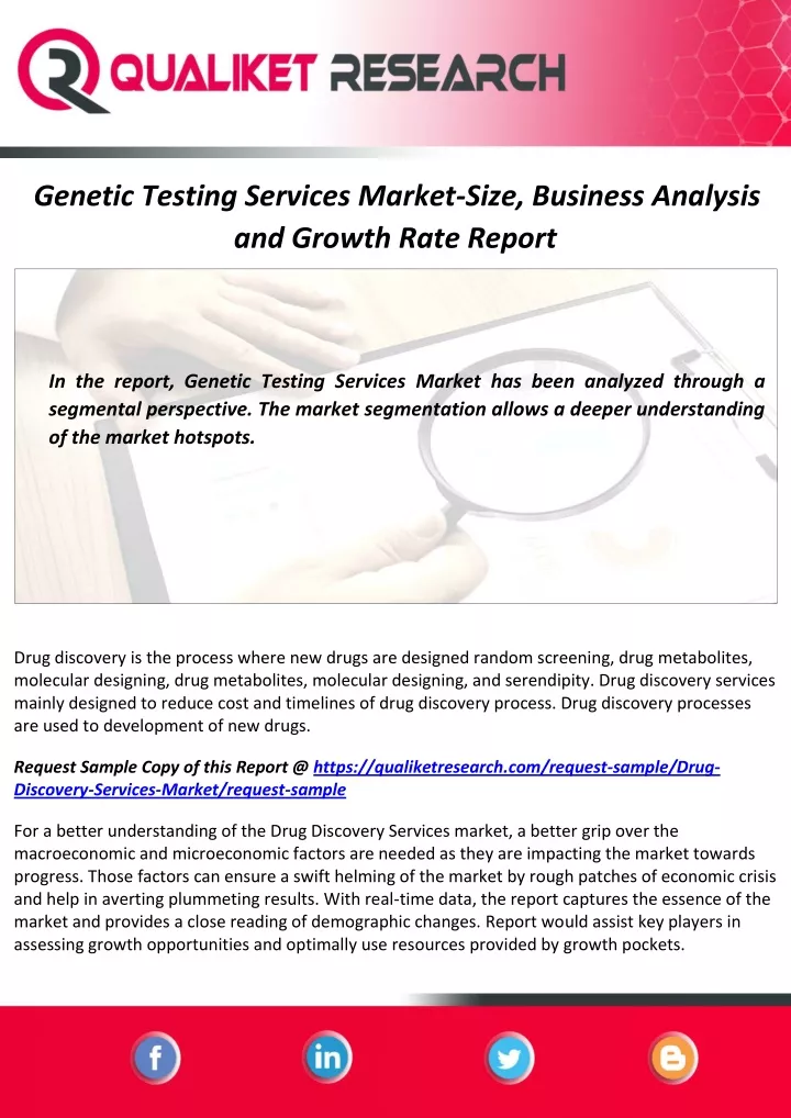 genetic testing services market size business