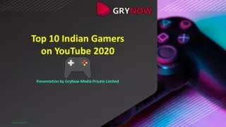 Top 10 Indian Gamers on YouTube in 2020