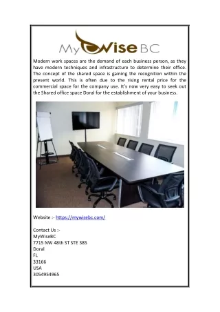 Office For Rent Miami | Mywisebc.com