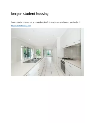 bergen student housing