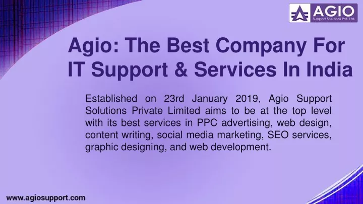 agio the best company for it support services