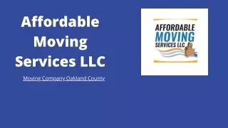 Affordable Furniture Movers in Rochester Hills | Affordable Moving Services LLC