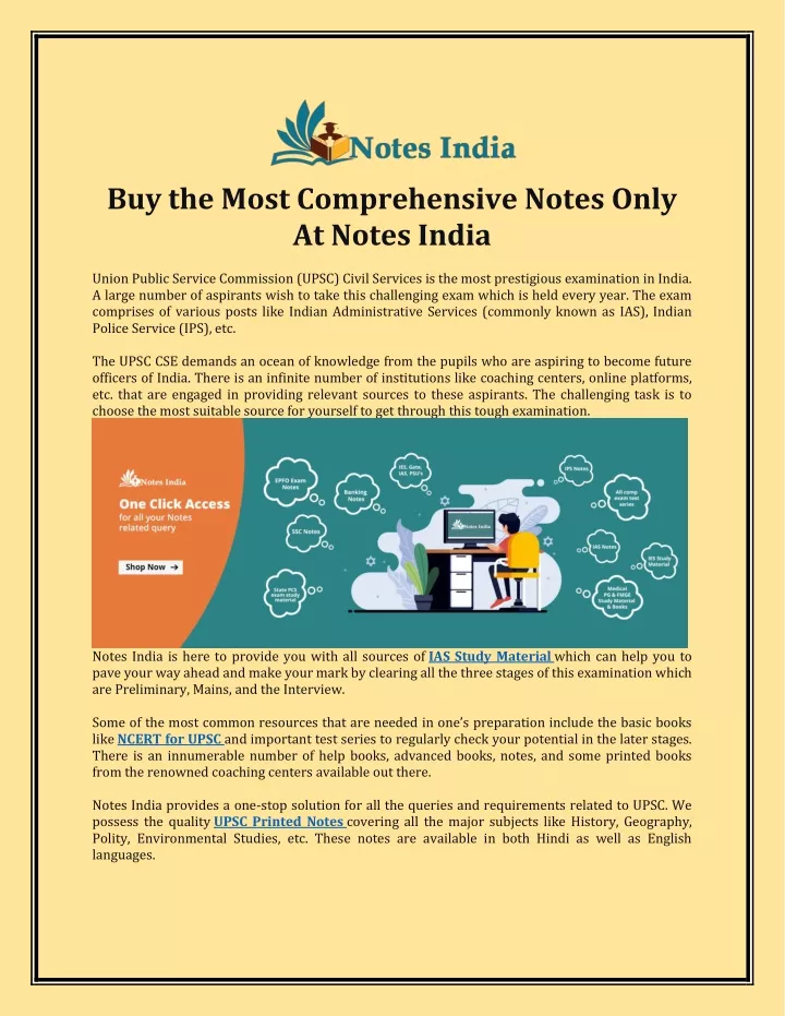 buy the most comprehensive notes only at notes