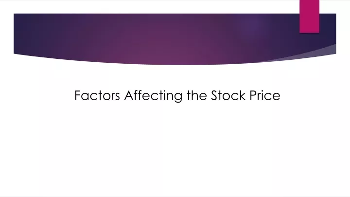 factors affecting the stock price