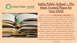 Satluj Public School – The Most Trusted Place for Your Child