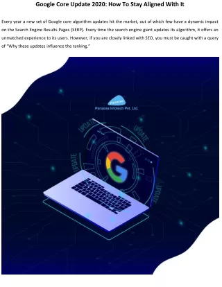 google core update 2020 how to stay aligned with