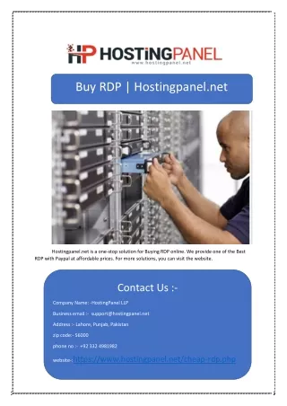 Buy RDP | Hostingpanel.net