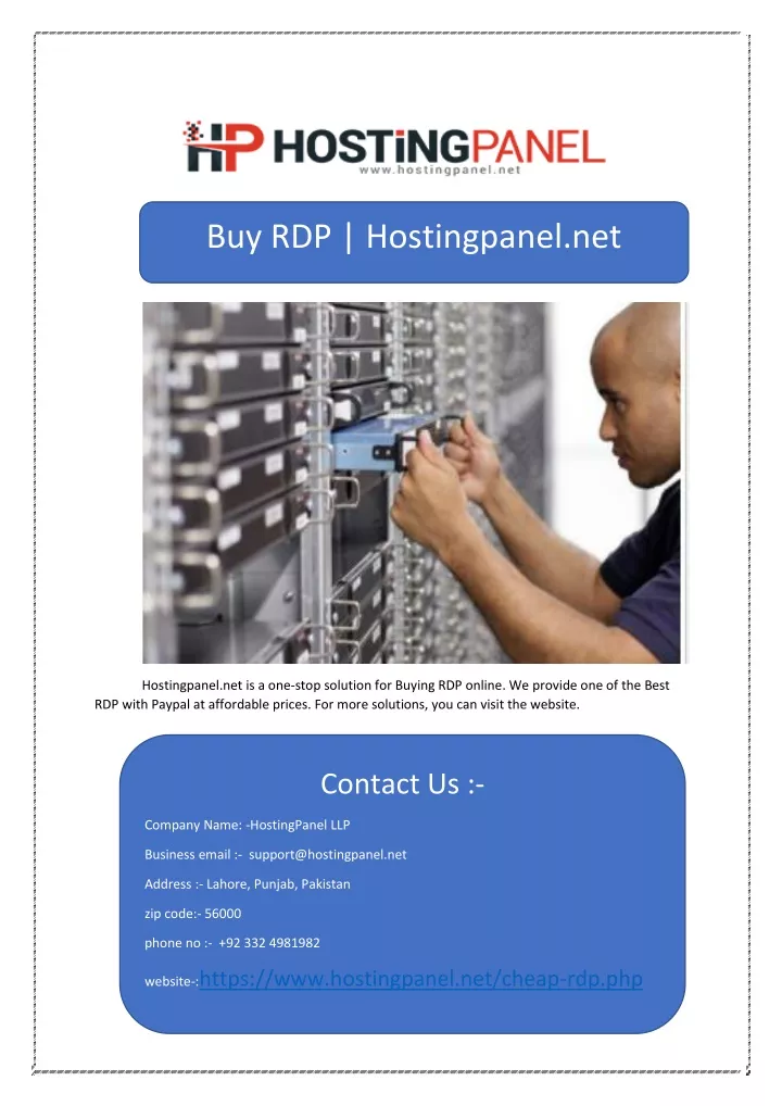 buy rdp hostingpanel net
