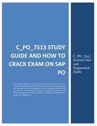 c po 7513 study guide and how to crack exam on sap