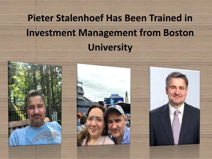 pieter stalenhoef has been trained in investment