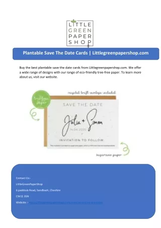 plantable save the date cards