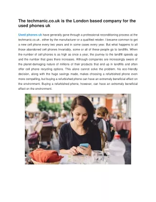 the techmanic co uk is the london based company