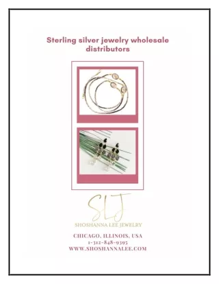 Your Search for Sterling silver jewelry wholesale distributors Ends Here!