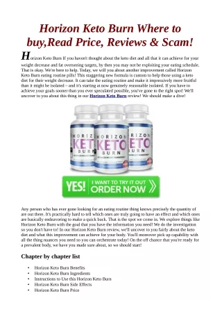 Horizon Keto Burn Shark Tank Reviews & Where to buy