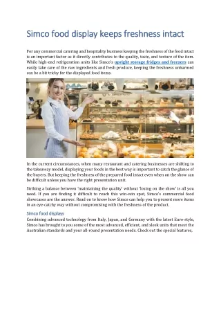 simco food display keeps freshness intact simco
