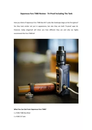 vaporesso forz tx80 review tri proof including