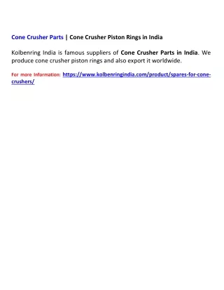 cone crusher parts cone crusher piston rings
