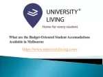 What are the budget oriented student accomodations available in melbourne - slide 1