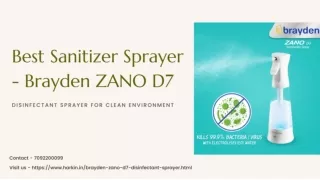Best Sanitizer Sprayer - Brayden ZANO D7