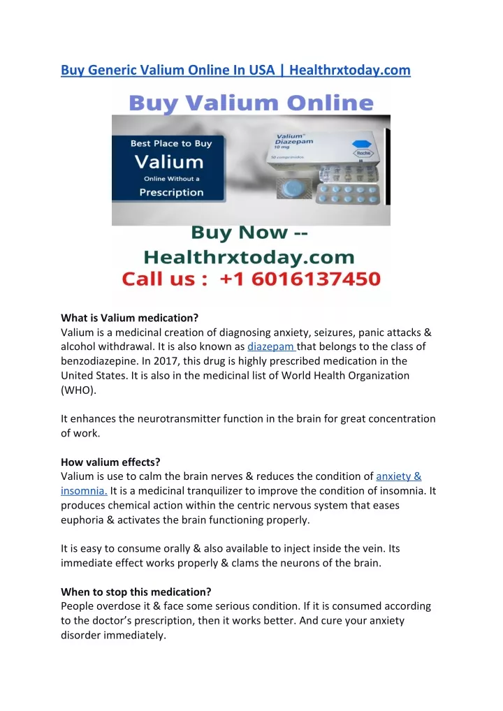 buy generic valium online in usa healthrxtoday com