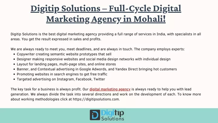 digitip solutions full cycle digital marketing