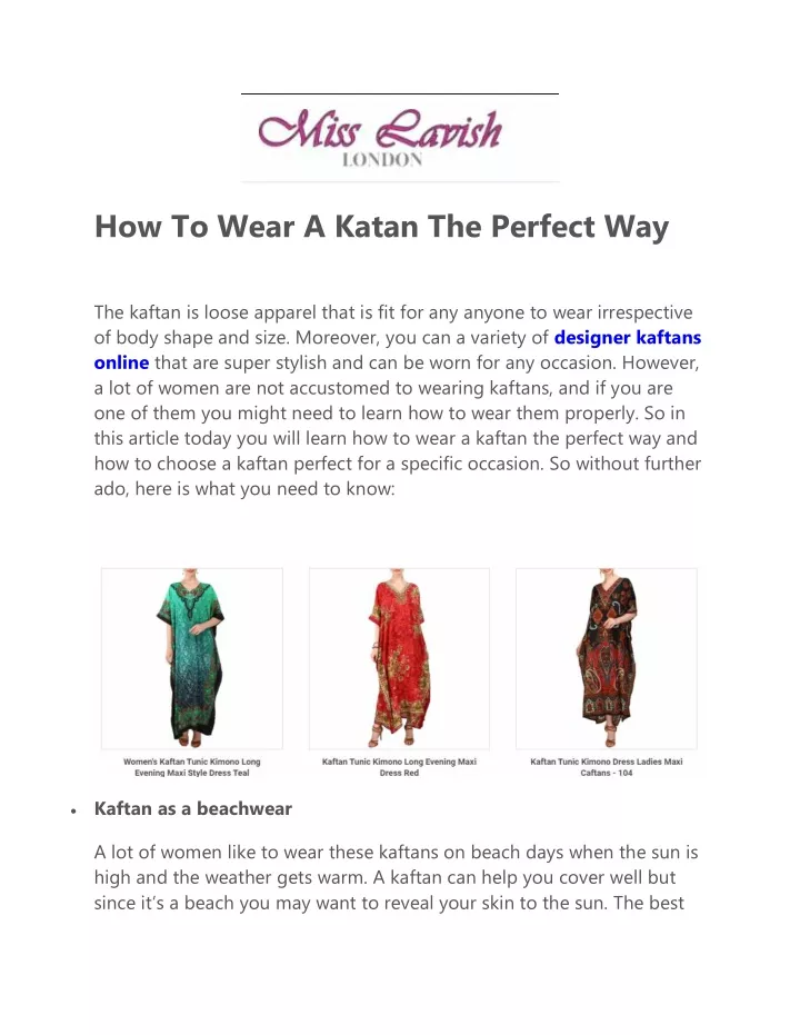 how to wear a katan the perfect way