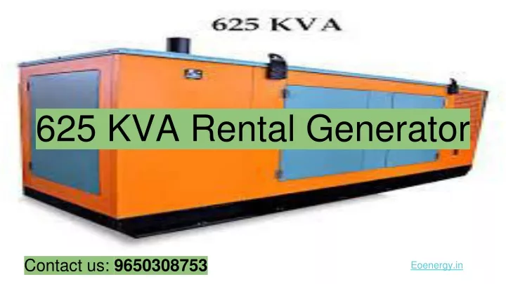 625 kva rental generator