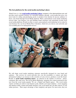 the best platform for the social media marketing